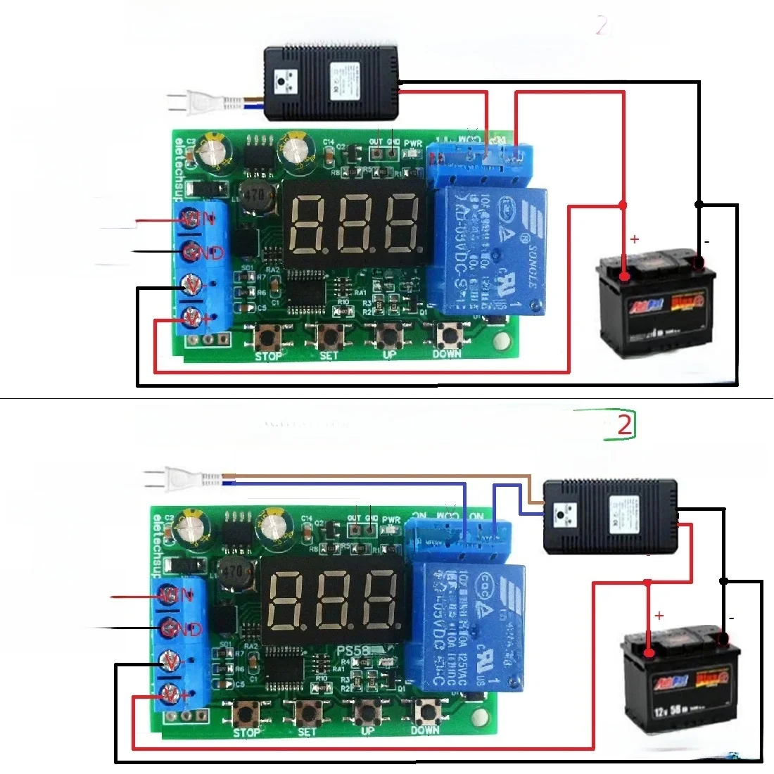 DC 12V 24V 36V 48V 10A akumulator kwasowo-ołowiowy UPS moduł Diy ładowarka rozładowarka automatyczne sterowanie tablica rozdzielcza podnapięcie nadnapięciowe — zdjęcie produktu 6