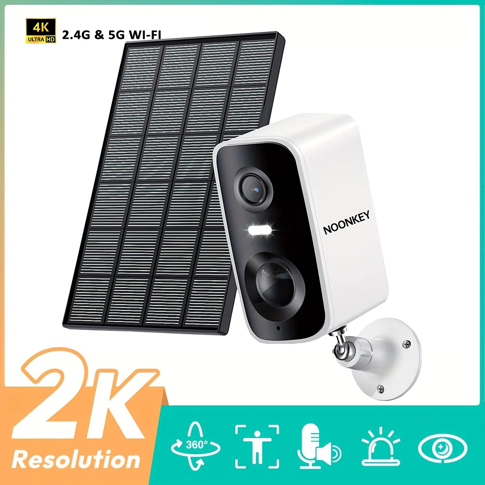 

4Mp Solar Security Cam: Color Night Vision, Pir Detection, 2-Way Talk, Spotlight, Wifi, Ip66, Battery+Solar Powered