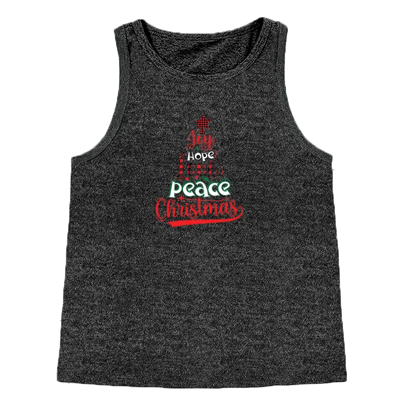 You Hope Love Peace Christmas Sports Fashion Women's Tank Top Loose O Neck Sleeveless Casual Tank Top For Clothing