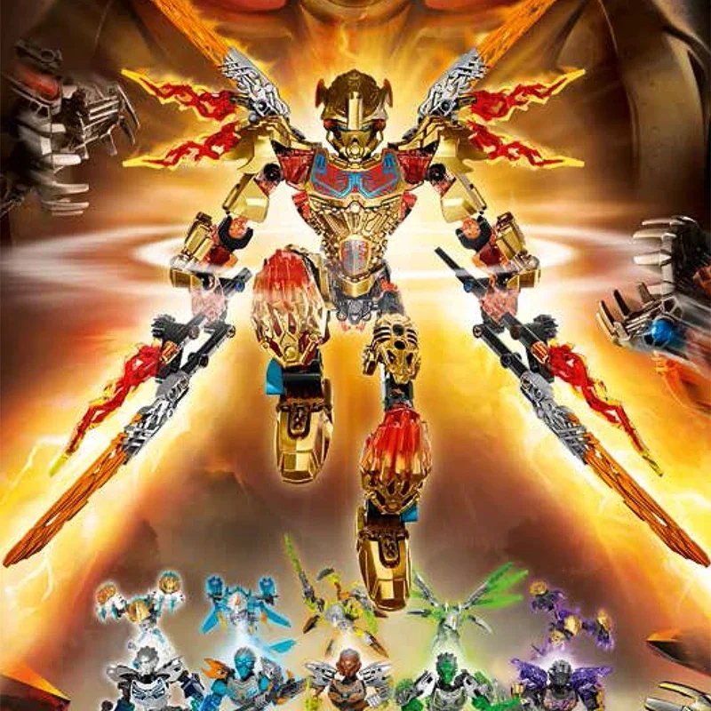 Warriors Actiefiguren Bionicle Bouwstenen Bricks 2in1 Lewa Tahu Onua Umarak de Destroyer Speelgoed Jongen Kid Kinderen Geschenken - afbeelding 2