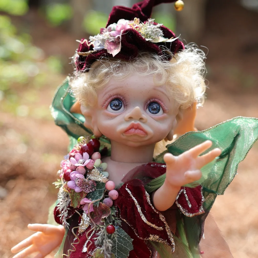 Cloveray 16-дюймовая виниловая кукла Reborn для всего тела, милая виниловая кукла лесного эльфа, высокое качество, ручная работа, оригинальный художественный подарок для ребенка