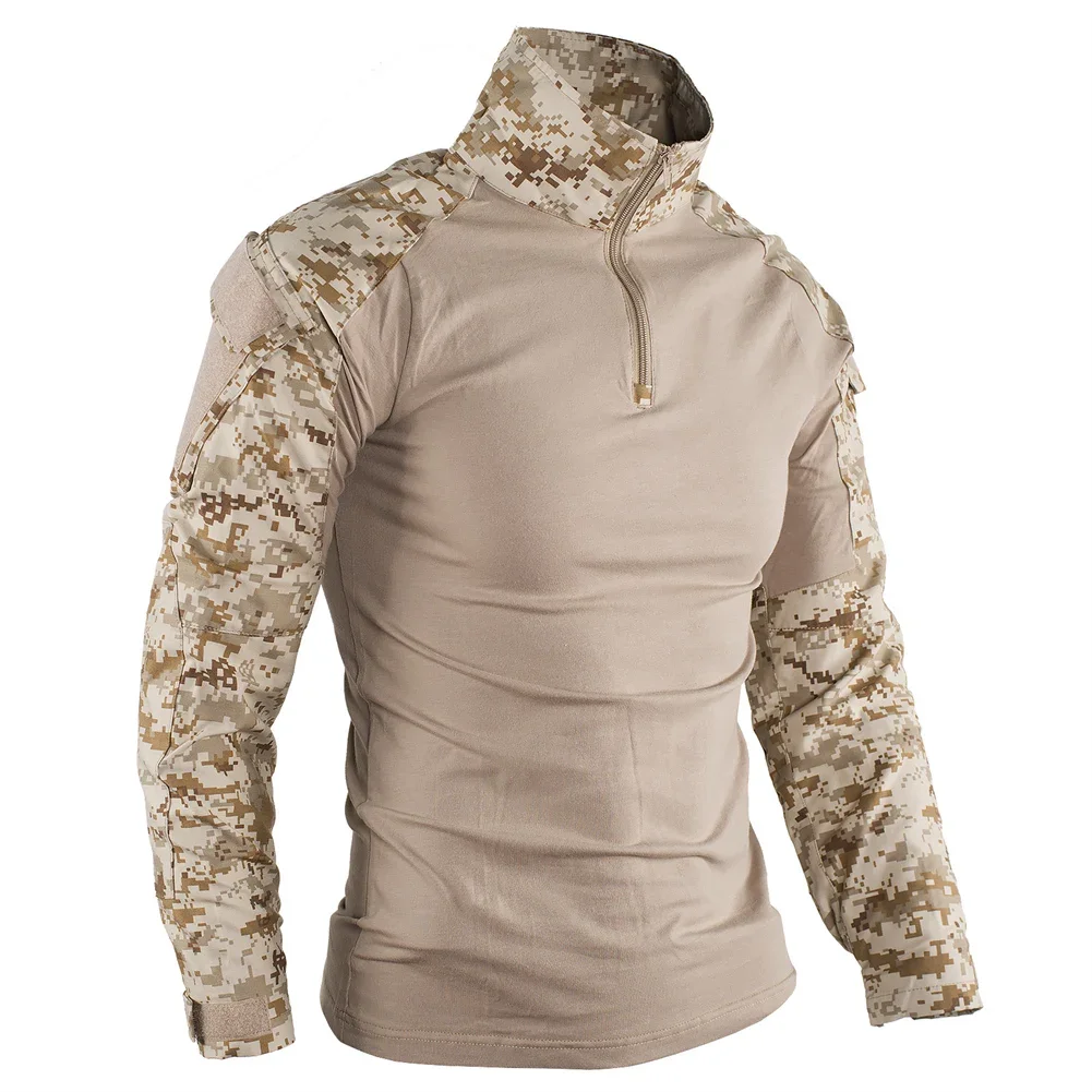 Mege koszula wojskowa wojskowy kamuflaż taktyczna bitwa koszula bojowa mężczyźni kobiety USMC Softair Camisa Militar sił specjalnych kostium — zdjęcie 2
