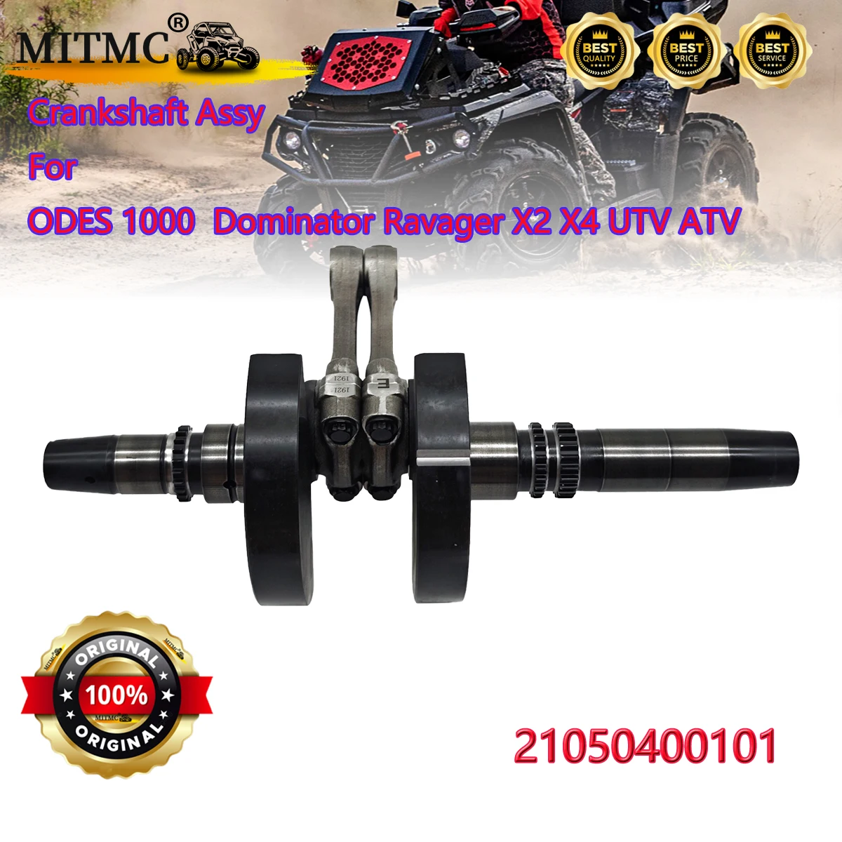 Original Crankshaft Assy For ODES 1000  Dominator Ravager X2 X4 ATV UTV 21050400101