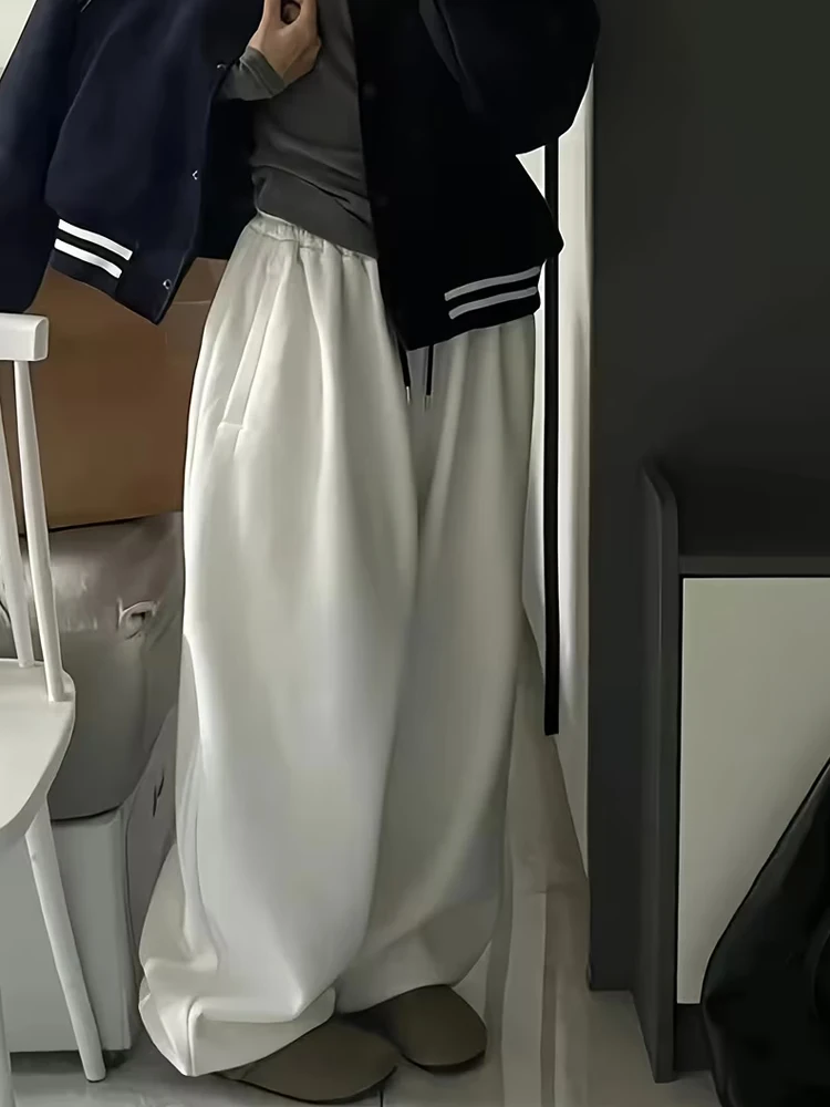 Y2K Women Korean American Streetwear Wide Leg Sweatpants Baggy Oversized Pants High Waist Grunge Joggers Casual Trousers Clothes - view 4