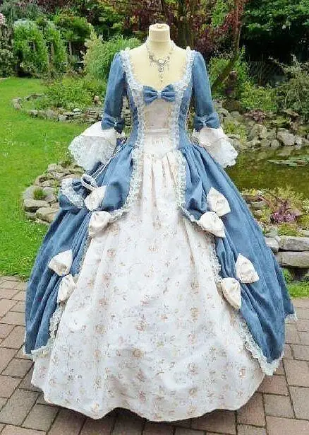 19 Century Vintage Rococo Dress Costume Victorian Gothic Ball Gown Dress Marie Antoinette Gown Dress Rococo Dress Christmas Gown