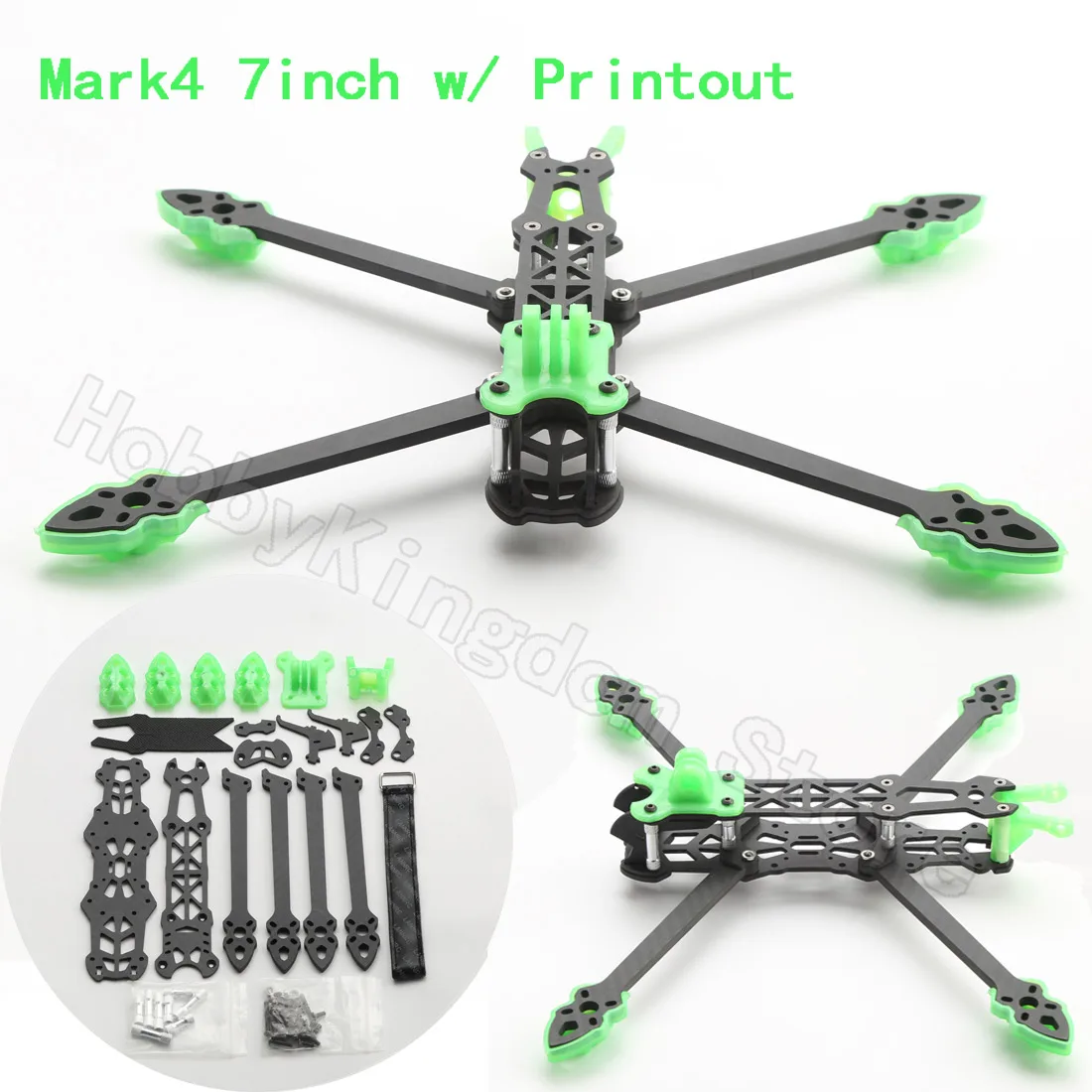 Mark4 7-calowa rama drona FPV 295 mm Zestaw ramy RC z włókna węglowego z częściami do druku ramienia 5 mm do majsterkowania FPV