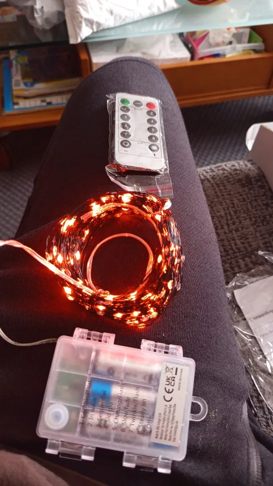 5M-20M LED Purple Orange String Light Outdoor Battery Powered Halloween Fairy Lights For Christmas Party Garden Halloween Decor photo review