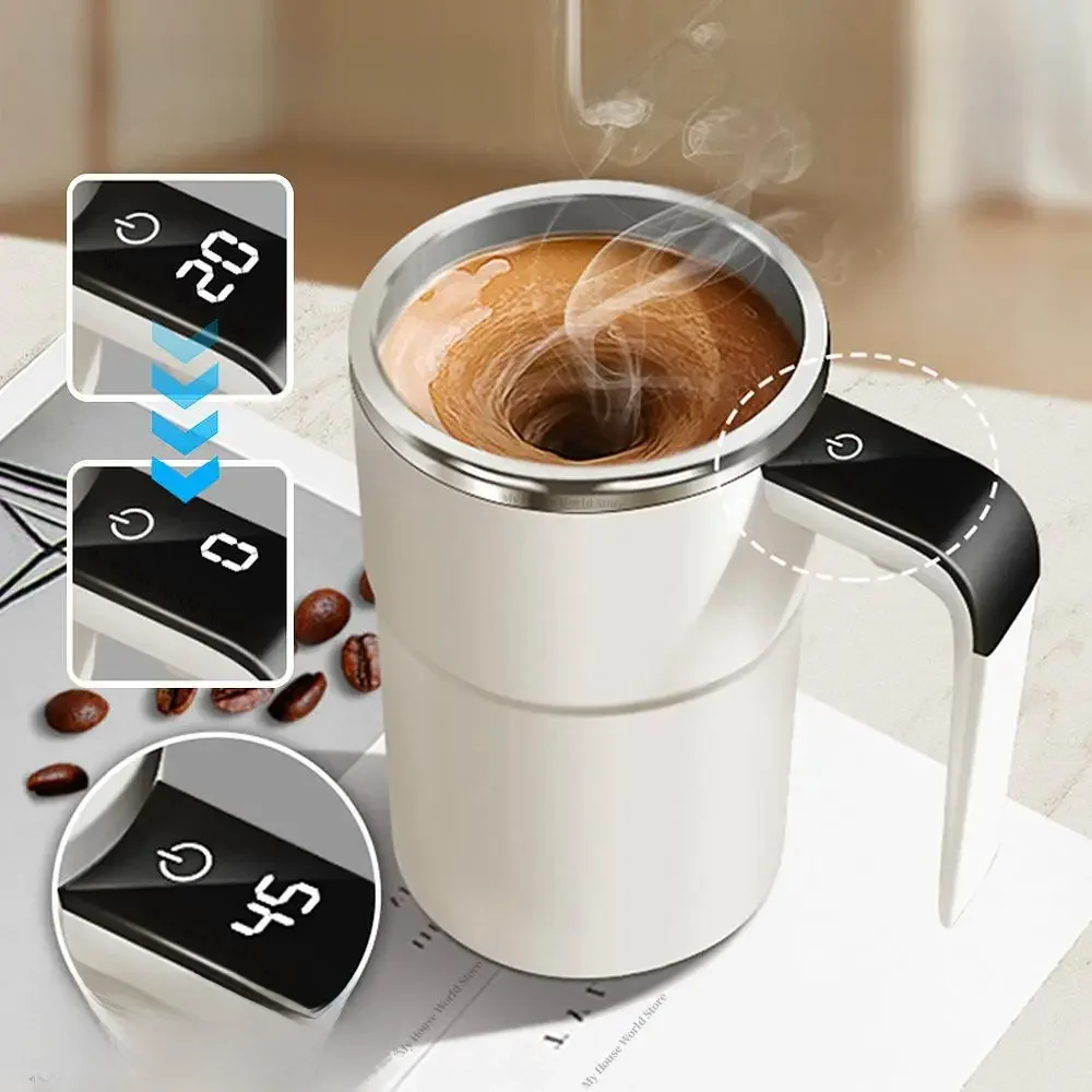Tasse à agitation automatique, Rechargeable, Portable, café, mélangeur électrique en acier inoxydable, tasses magnétiques rotatives à agitation automatique