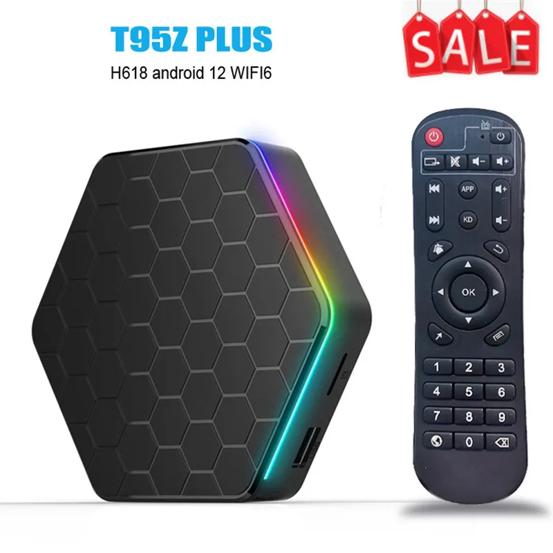 

T95Z PLUS Smart Tv Box Android 12 H618 4GB RAM 128GB ROM Wifi6 2.4G/5G Wifi HDR 6K Media Player Set Top Box