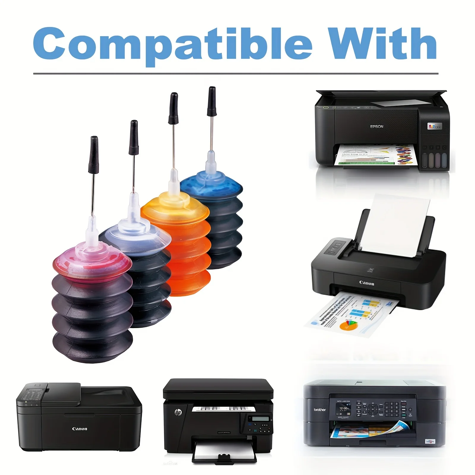 30ml Ink Refill Kit for Canon Epson HP Inkjet Printer Ink Cartridges CISS Ink Voor Ink Tank