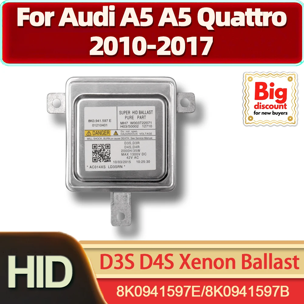 

35W HID Xenon Lights Control Unit Ballast OEM 8K0941597E 8K0941597B Xenon Light Ballast D3S D4S For Audi A5 A5 Quattro 2010-2017