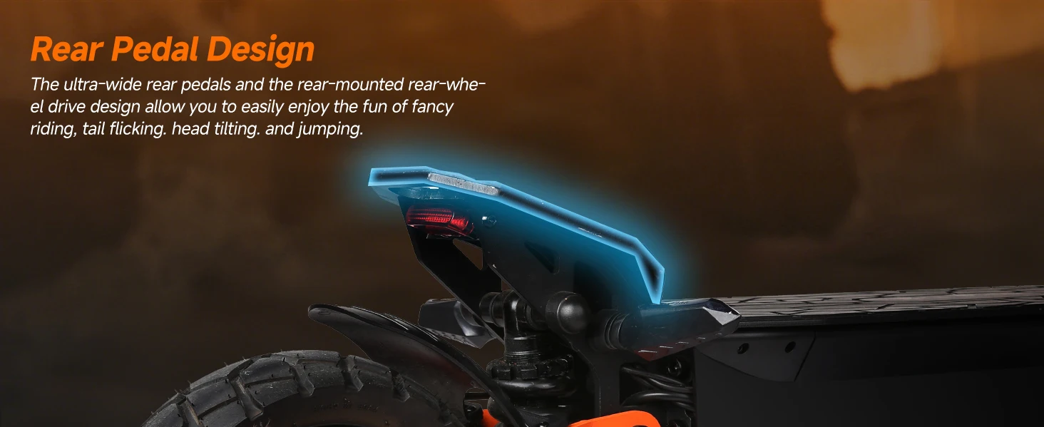 SUNNIGOO Elektroroller für Erwachsene, 800 W Motor, 48 V, 15 Ah Batterie, Offroad-Escooter, 10-Zoll-Offroad-Reifen, faltbarer All-Terrain-E-Scooter – Detail 14