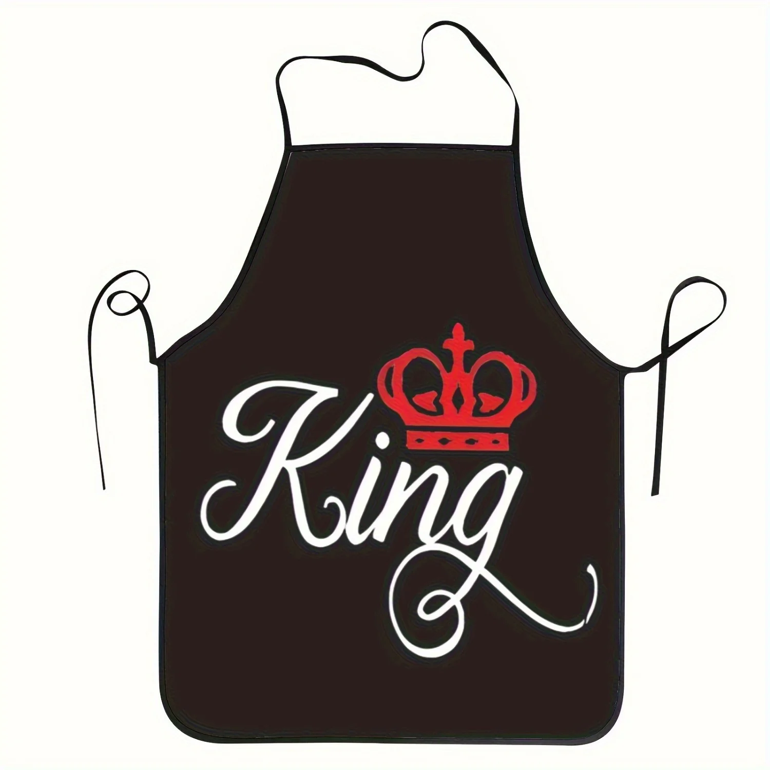 Two-Piece Set of King and Princess Crown Aprons with Vintage Design, Unisex, Suitable for Crafts, Baking, Painting, Cleaning, Cooking, Chef, Waiter, Cafe, and Barbecue Aprons, 21.7× 28.7inch , Perfect Holiday Gift Idea for Family and Friends