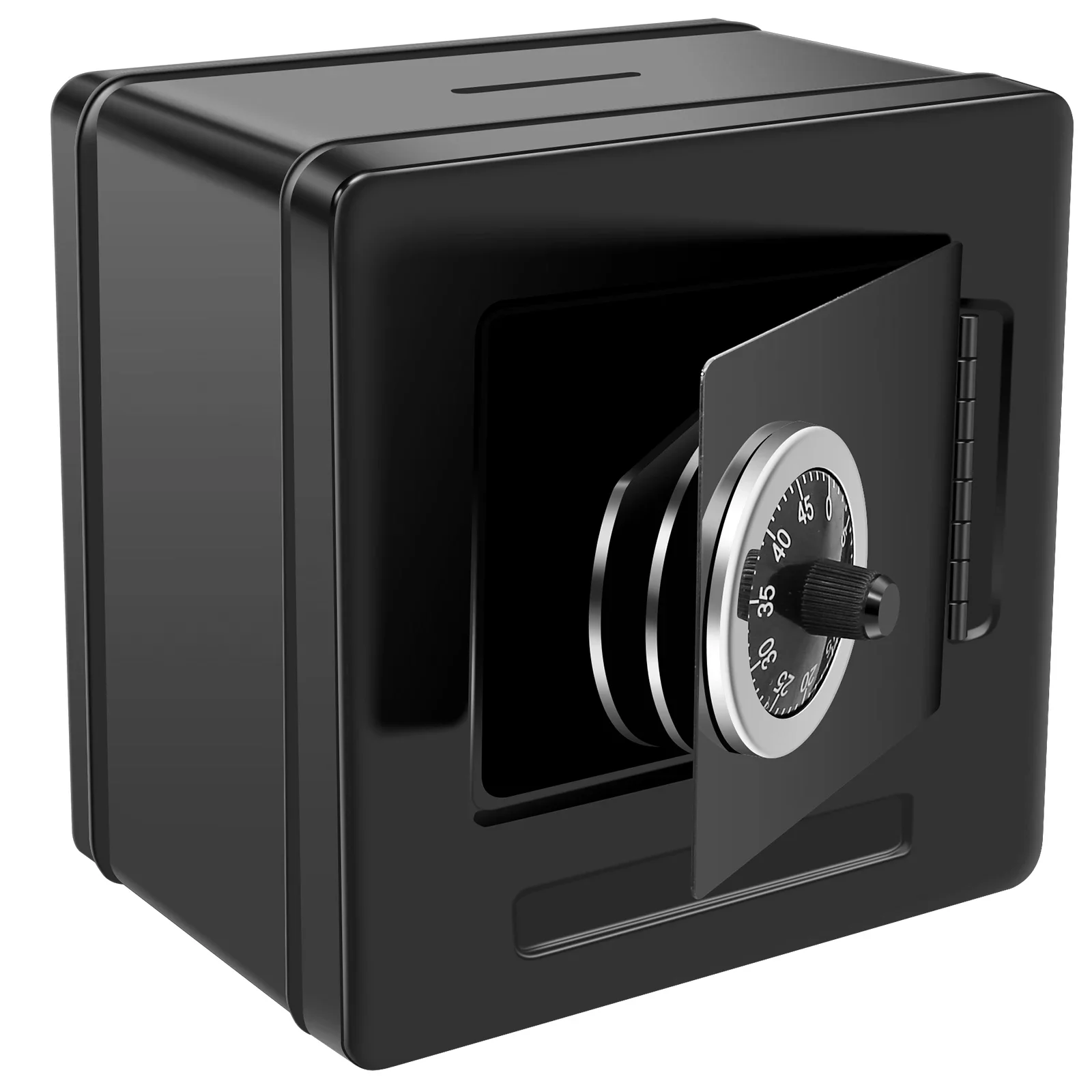 Tirelire en acier au carbone avec mot de passe, coffre-fort réutilisable, boîte d'économie d'argent en métal avec serrure à combinaison pour économiser de l'argent pour adultes et enfants