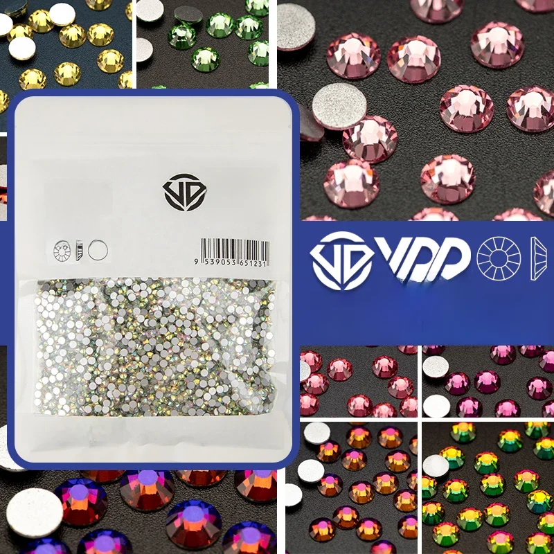 VDD 14400 Stuks Groothandel Hoge Kwaliteit Glas Kristal Steentjes Niet Hotfix Strass Plaksteen Diamant Nail Art DIY Craft Decoraties - afbeelding 2