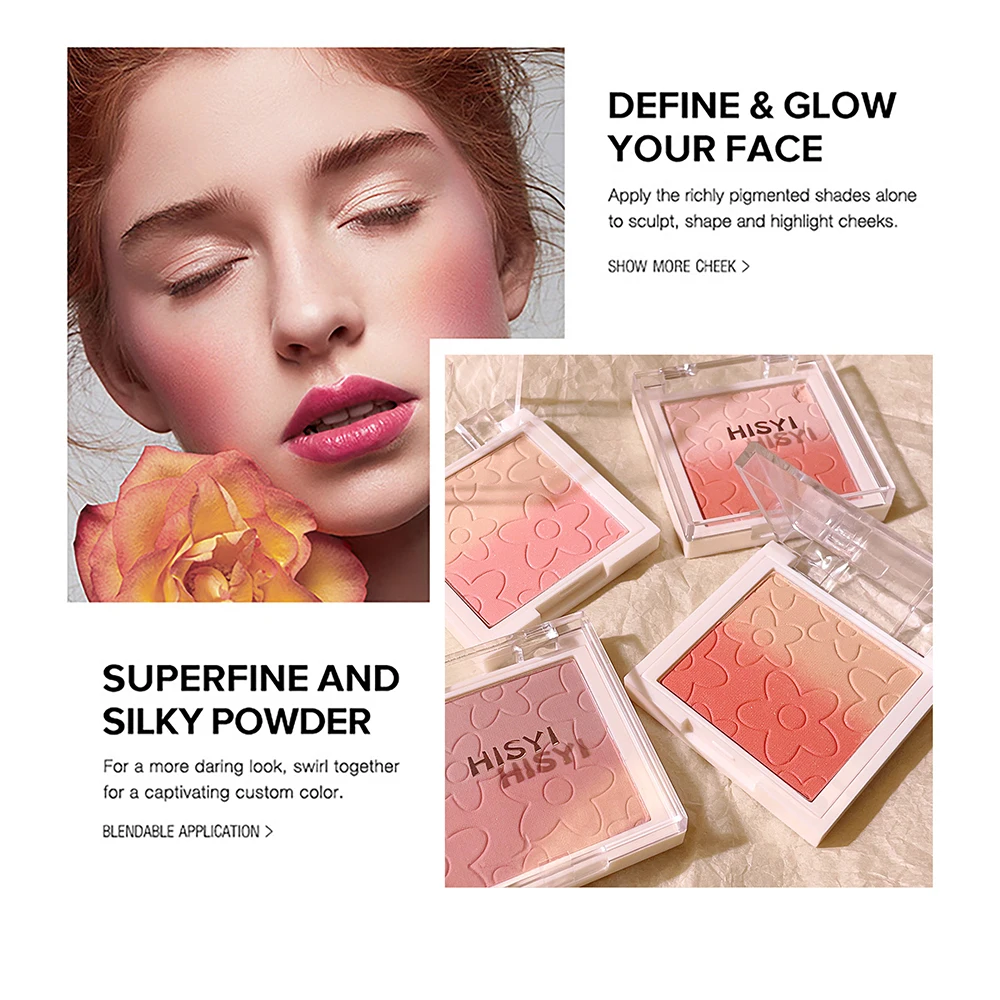 أحمر خدود وردي غير لامع متدرج - ضوء النجوم غير اللامع، قابل للبناء والمزج للوجه والعينين، مقاوم للماء يدوم طويلاً، عيد الميلاد والشتاء #4