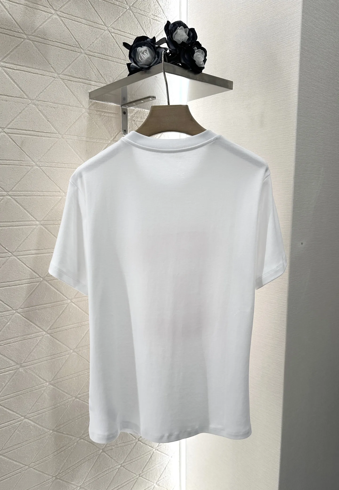 

2025 New Products On The Shelves Printed Chain Customized Mercerized Cotton Material Regular Short-Sleeve T-Shirt Cutting HX008