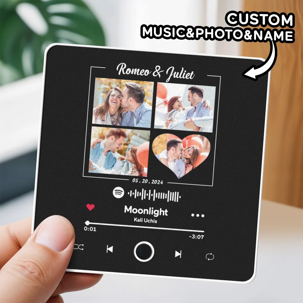 Custom Music Fridge Magnets, Music Refrigerator Magnets with Photo, Anniversary Valentine's Gifts for Girlfriend 3.0