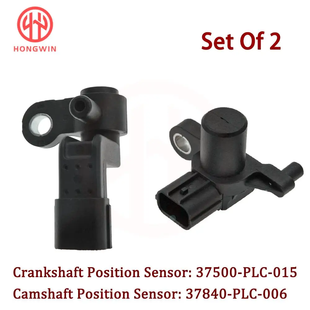 HONGWIN Camshaft & Crank Crankshaft Position Sensor OEM: 37500-PLC-015 / 37840-PLC-006 For Honda Civic / Acura EL 2001-2005 1.7L