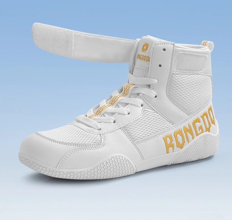 Trainings-Wrestling-Schuhe für Herren und Damen, Fitness-Boxschuhe, atmungsaktiv, leicht, rutschfest, hochwertige High-Top-Knöchelschuhe – Detail 5