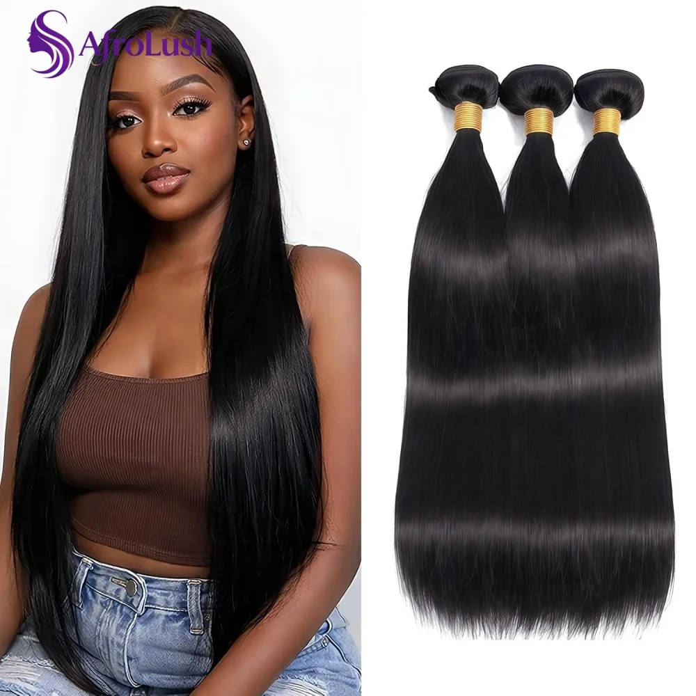 Capelli Umani 38 42 Pollici Lisci Come un Osso Capelli Grezzi Extension di Capelli Umani 1 3 4 Fasci Fasci di Capelli Brasiliani Remy Neri Spediti dalla Francia Tempi di Consegna 2-5