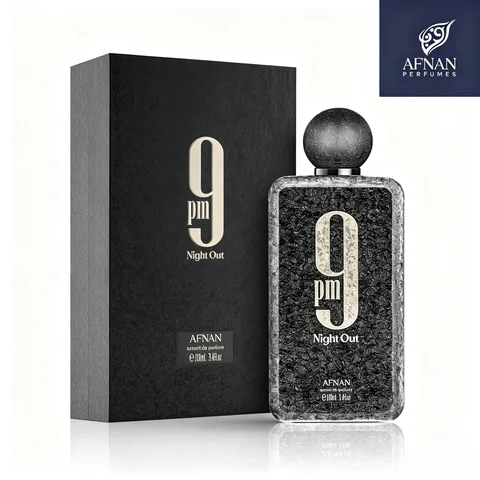 Afnan 9 PM Elixir Unisex Perfume 100ml (3.4 FL OZ), Warm Spicy Vanilla Aromatic Fresh Spicy Leather Lavender Balsamic Patchouli Powdery Woody Scent for Night Party Date Evening Gift