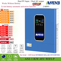 11KW Parallel Hybrid Solar Inverter 48V 4.2KW 24V 230V Off Grid Tie Pure Sine MPPT Inverter 160A 100A Solar Charger PV 500V WiFi