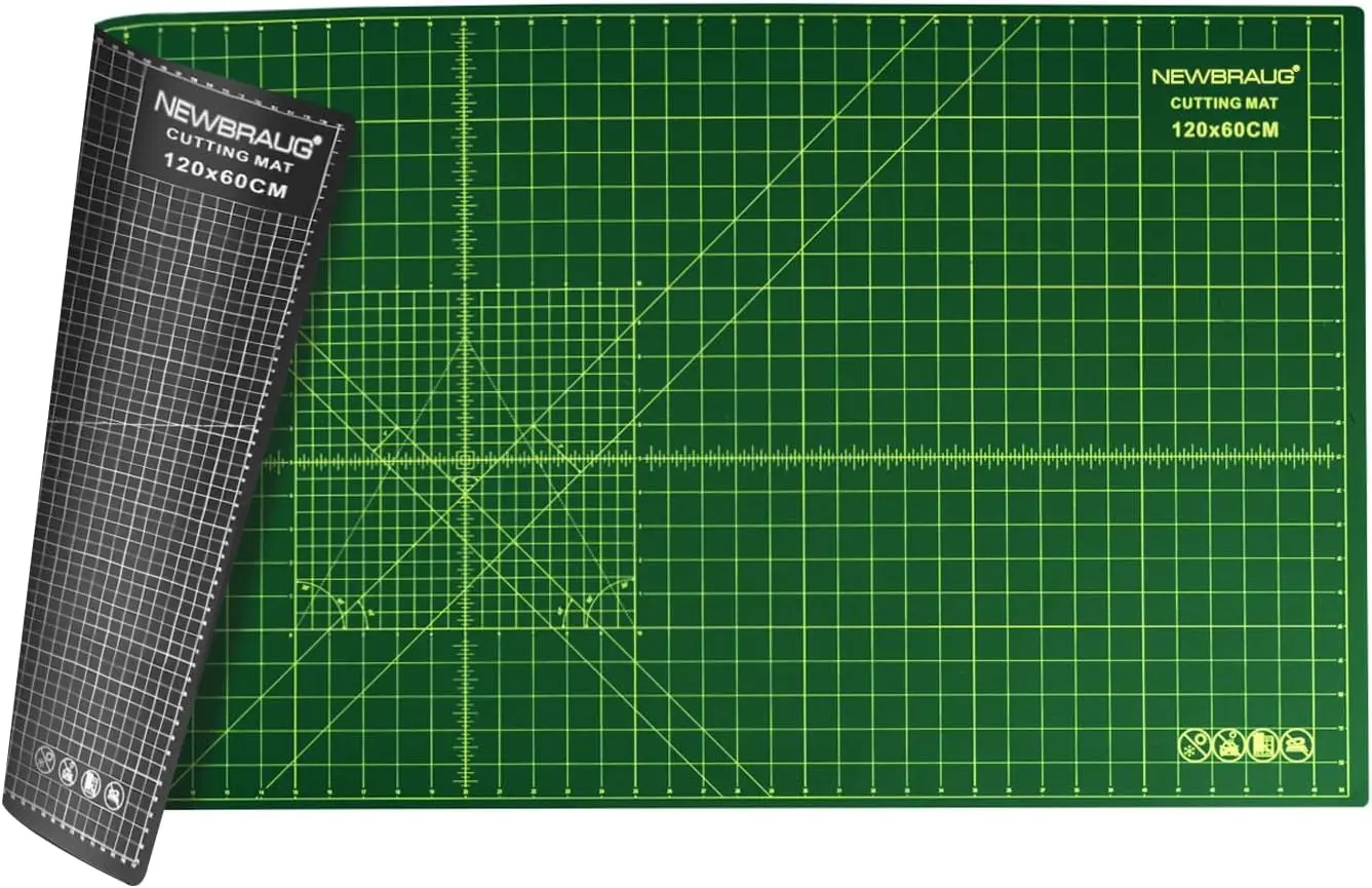 

Large 23x47 Inch Self Healing Sewing Mat, Rotary Cutting Board for Quilting, Fabric & Crafts with Rotary Cutters