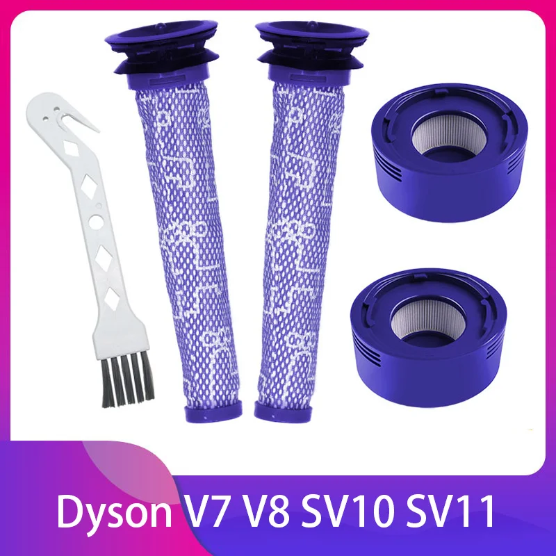 For Dyson SV11 V7 Motorhead SV10 V8 Animal/Absolute Vacuum HEP Post Filter Pre-Filter Assembly Replacement Pack Kit For Cleaner