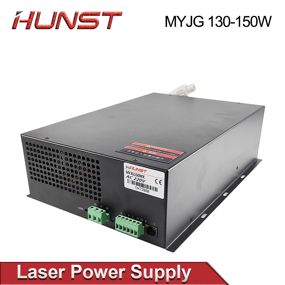 Hunst 130w CO2 Laser Power Supply MYJG-150W Suitable For 130 150w CO2 Engrag And Cutting Machine Glass Tube