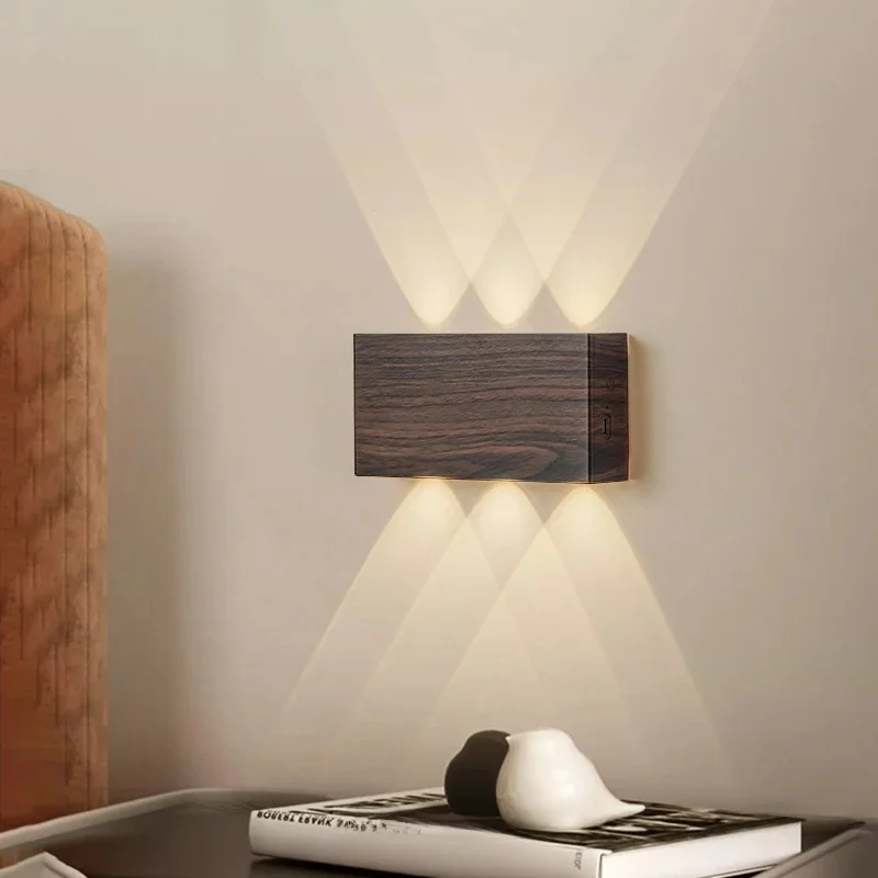 Minimaal ontworpen LED-oplaadwandlamp 4000mAh Touch Drie kleurenbedrading Gratis binnendecoratie Nachtkastje Gang Slaapkamerlicht - afbeelding 2