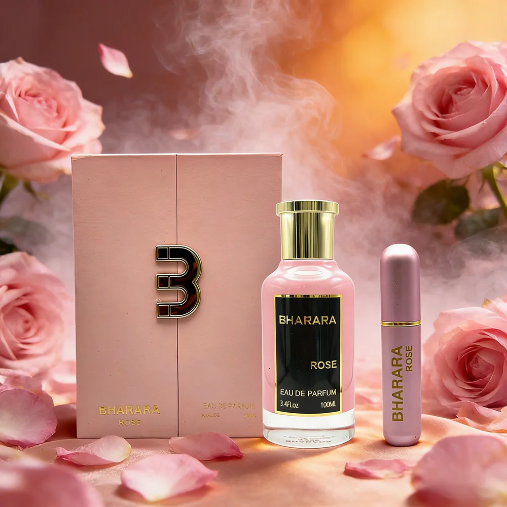 

Bharara Rose Eau de Parfum for Women, Luxury Floral Rose Fragrance with Woody & Amber Notes, Long Lasting EDP Spray 3.4 Fl Oz /