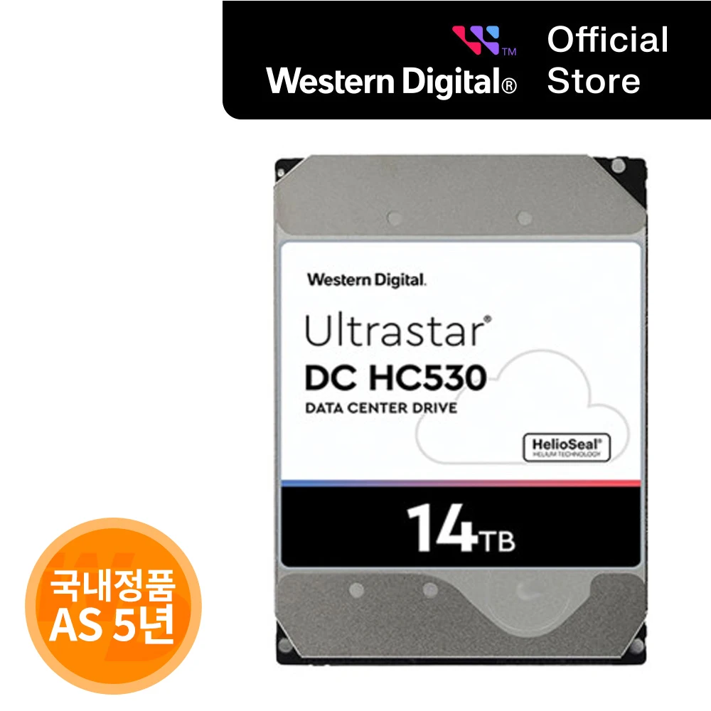 [WD Korea General version] WD ULTRASSTAR 14TB Ultra Star DC HC530 WUH721414ALE6L4 Domestic genuine AS 5-year SATA (domestic same day shipment)