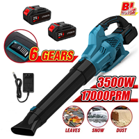 1500W Cordless Leaf Blower for Makita 21V Battery Electric Jobsite Air Blower 2-in-1 Handle Electric Blower and Vacuum Cleaner