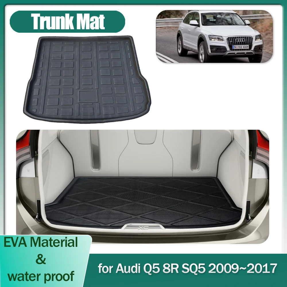 

Коврик для багажника автомобиля для Audi Q5 8R SQ5 2009 ~ 2017 2010 2011, 2012 2013 2014 2015 2016 подкладка для багажника, напольный коврик для груза, водонепроницаемый чехол, подкладка, аксессуары