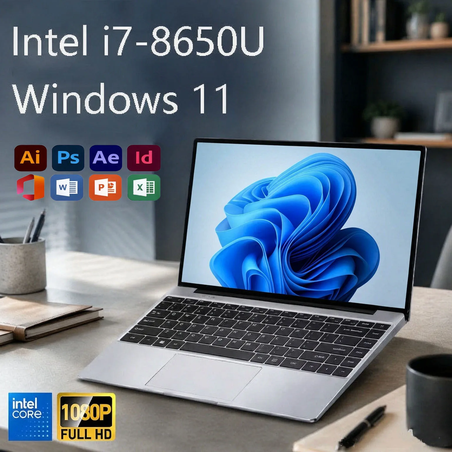 Ordinateur portable LENO 2026, nouveau processeur Intel Core I7-8650U, 14,1 pouces, batterie 5000 mAh, Windows 11 Pro, garantie 3 ans, ordinateur port