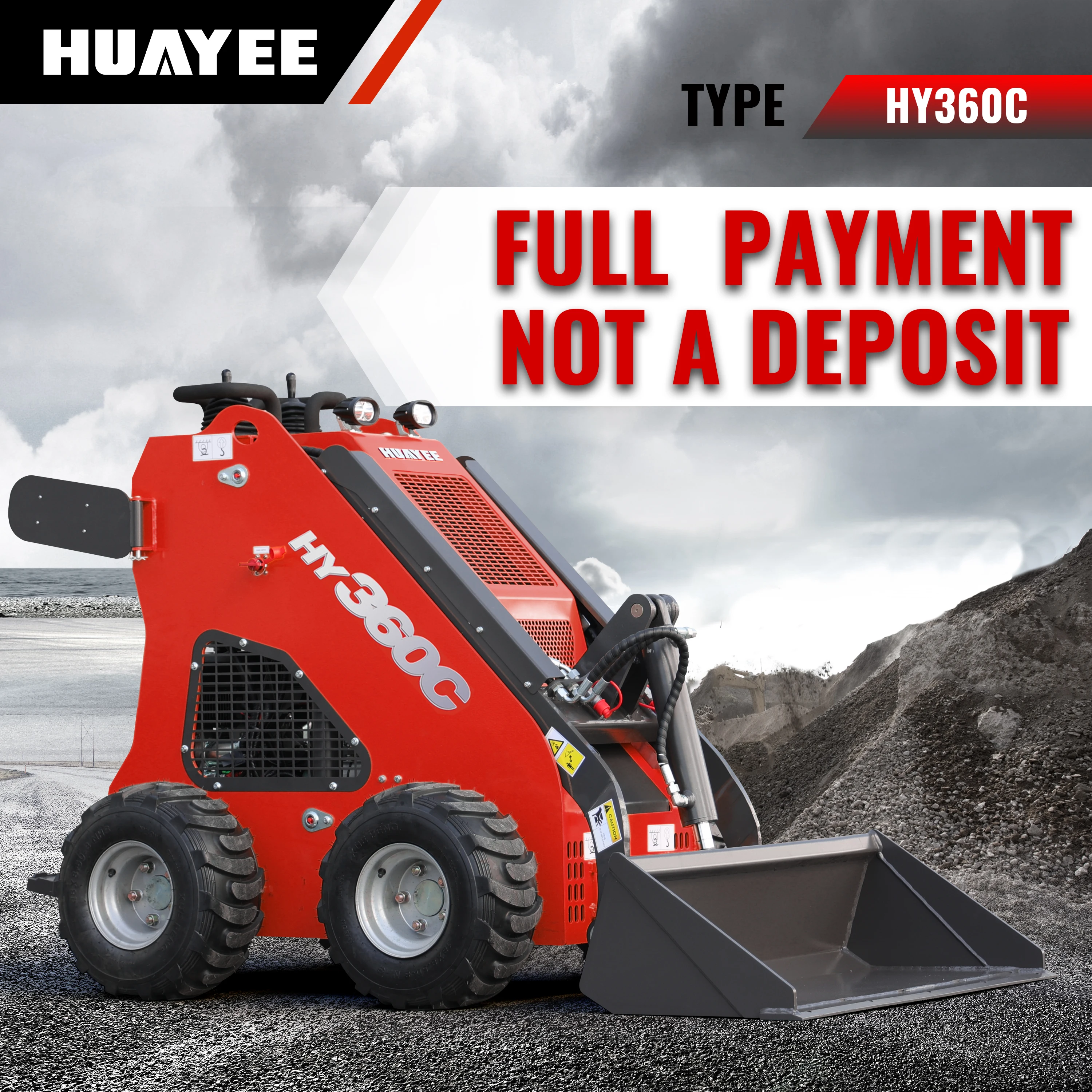 Pagamento completo, non un deposito Mini skid steer loader |   Può essere utilizzato con una varietà di accessori, perfetti per il paesaggio