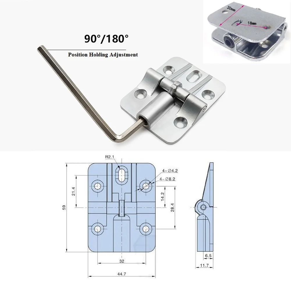 4Pcs Zinc 90 180 Degrees Locking Hinge For Folding Table Leaf Chrome Matte Silver Gold Gun Black