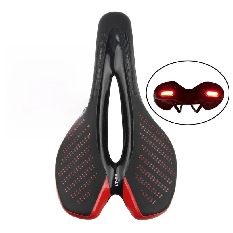 AliExpress Bike Saddle with taillight MTB Mountain Bicycle Cycling Cushion Warning Lamp Comfortable Seat Outdoor Bike Accessories Wholesale