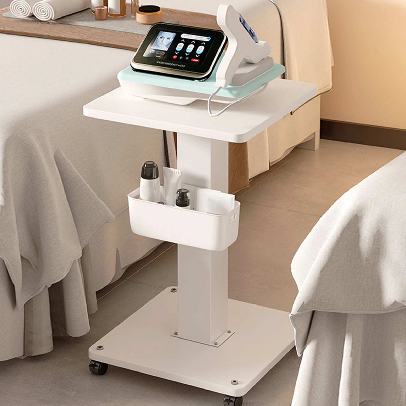 

Тележка для салона красоты, тележка для спа-салона с колесами, тележка для макияжа для машины для удаления бровей, устройство для удаления волос, базовая тележка