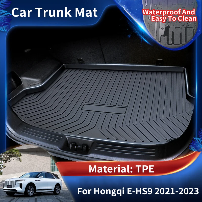 

for Hongqi E-HS9 E HS9 EHS9 2021 2022 2023 TPE Car Rear Trunk Mat Waterproof Protective Liner Trunk Tray Floor Mat Accessories