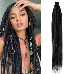 24 Inch Synthetic Dreadlock Hair Extensions 10PCS/Lot Reggae Hippie Style Crochet Single Ended Dreads Loc Extensions for Women