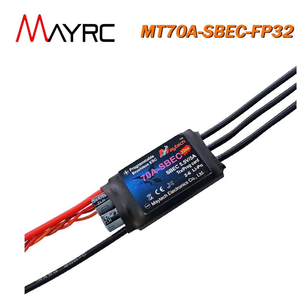 MAYRC 70A Falco Pro 32bit Firmware Brushless ESC with 5.5V 5A BEC for DIY Helicopter Fixed Wing Plane QAV Multirotor Quadcopter