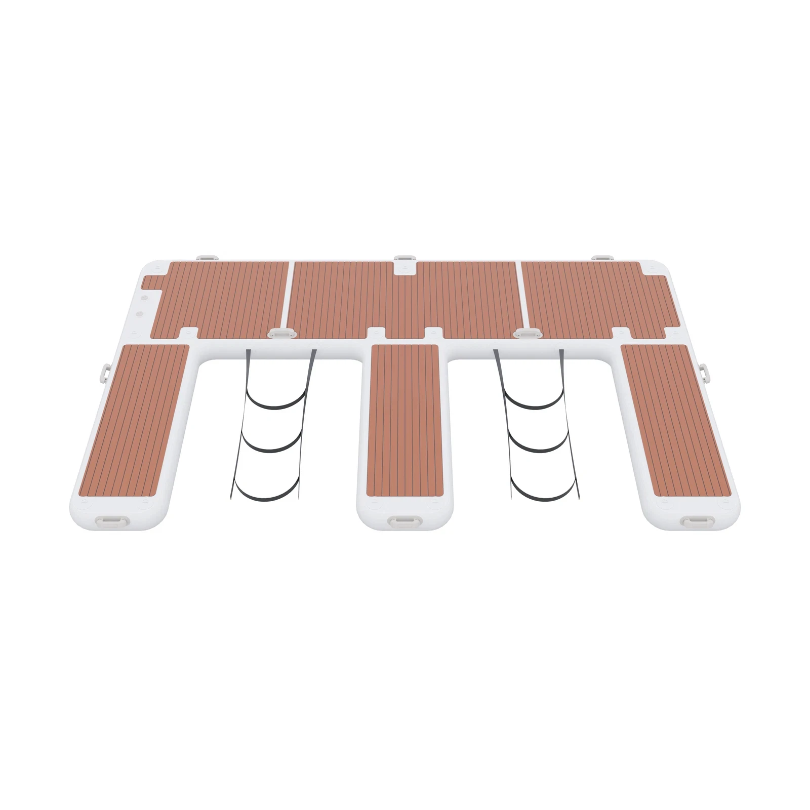 US Stock 13ft/ 4m EVA rutschfeste aufblasbare E-Dock-Plattform Double Jet Ski Dock |   Luxuriöse wasser schwimmende Matte für See, Poolboot