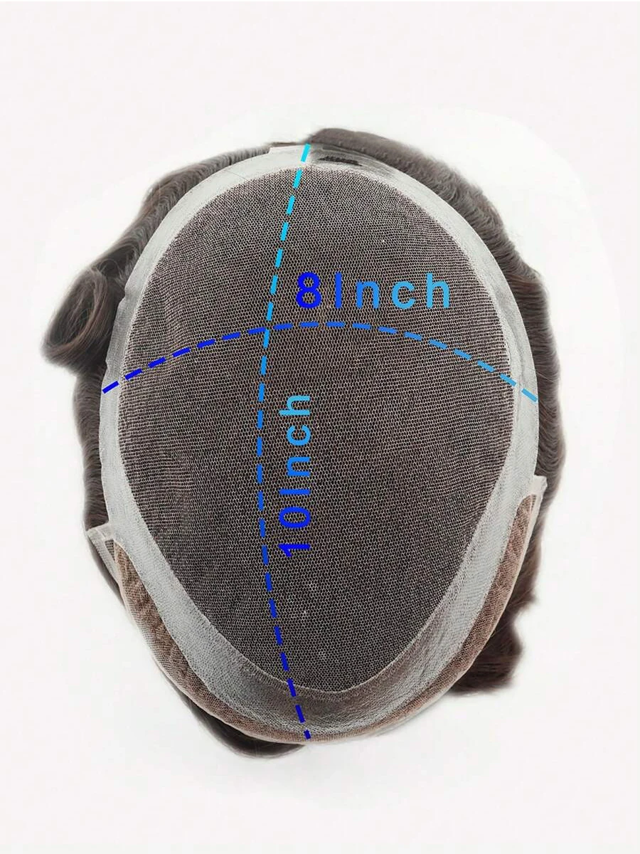 الشعر المستعار للرجال أحادية و NPU قطع الشعر البشري وحدات الشعر نظام استبدال الشعر الذكور الاصطناعية #5