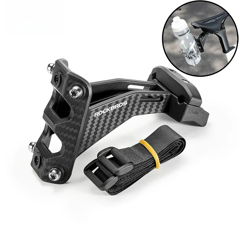 AliExpress ROCKBROS Bike Water Bottle Cage Rear Saddle Dual Water Bottle Holder Integrated Extension Bracket For Triathlon Bike Road MTB Cy