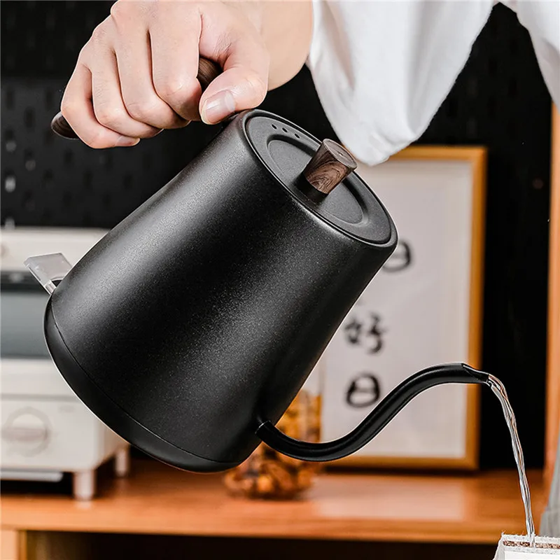 Bollitore elettrico a collo di cigno 800ML Caffettiera fatta a mano Teiera intelligente Pentola di