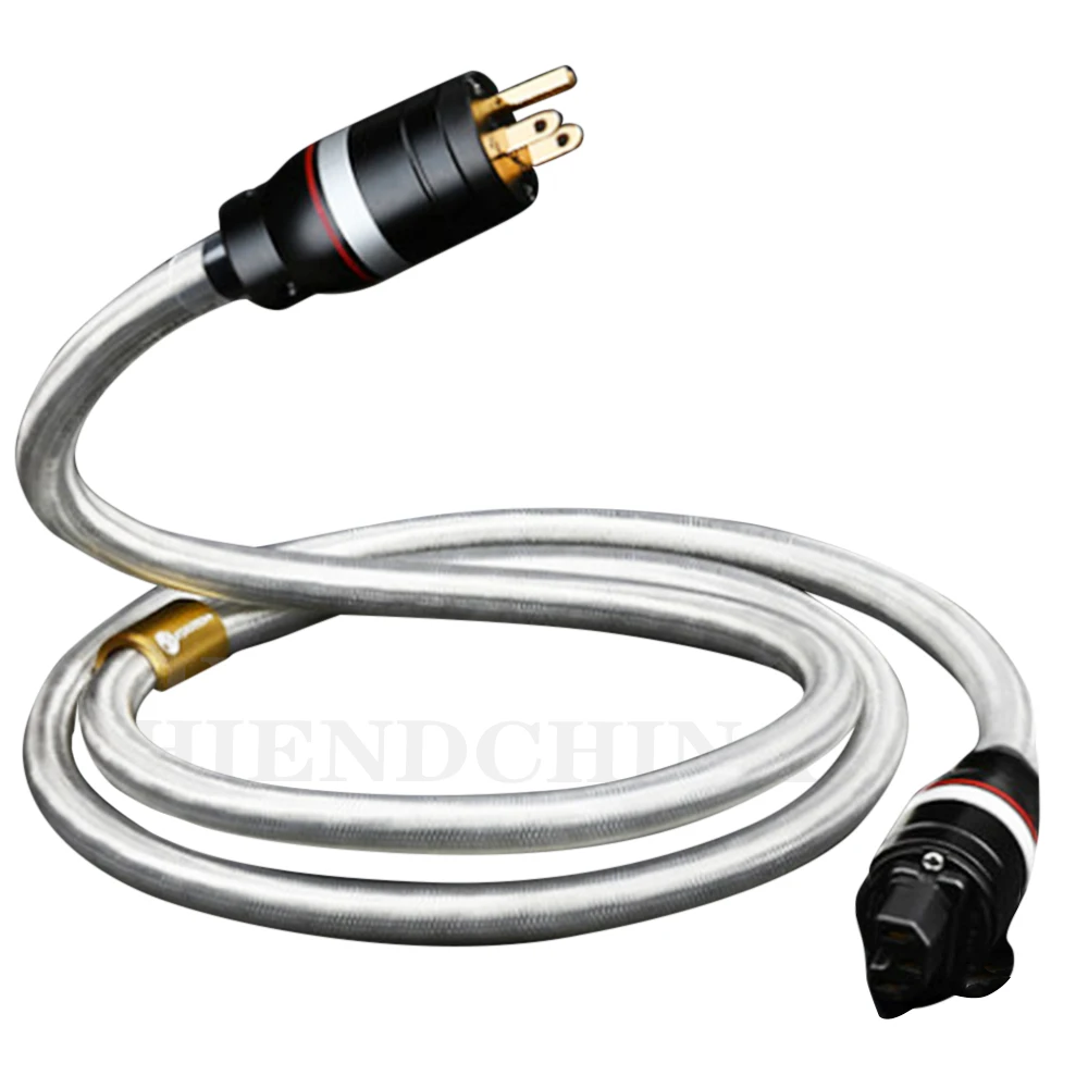 AT-001 HIFI Grade Audio Power Cable Copper and Silver Mixed AC / US/ EU Standard Tube Amplifier Decoder Power Cable