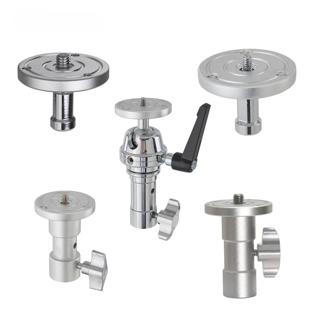 Adapter do mocowania aparatu statyw oświetleniowy śruba do statywu z gwintem 1/4 "3/8" i nakrętką mocującą odbiornika 5/8" akcesoria do studia fotograficznego — zdjęcie produktu 7