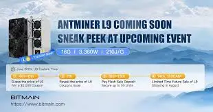 DC BUY Bitmain Antminer L9 16GH 3400W Scrypt ASIC Miner Crypto Mining Machine Includes Power Supply PSU